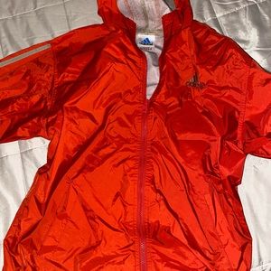 Adidas red windbreaker